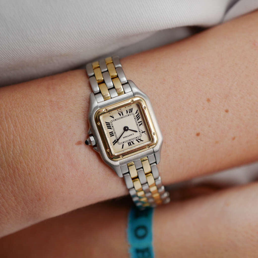 cafe-noir-montre-vintage-marseille-horloger-cartier-panthere-petit-modele-or-acier-vintage-1990