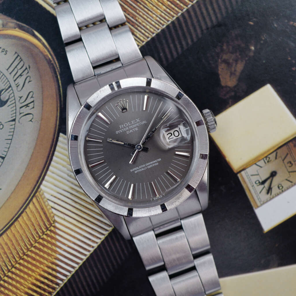 cafe-noir-montre-vintage-marseille-horloger-rolex-oyster-perpetual-date-1501-radial-grey-tritium-full-set-1974
