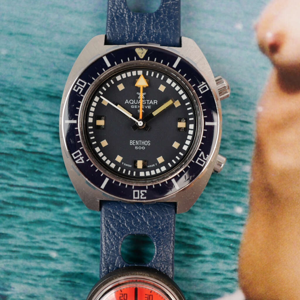cafe-noir-montre-vintage-marseille-horloger-aquastar-benthos-500-deep-diver-1960-thermometre