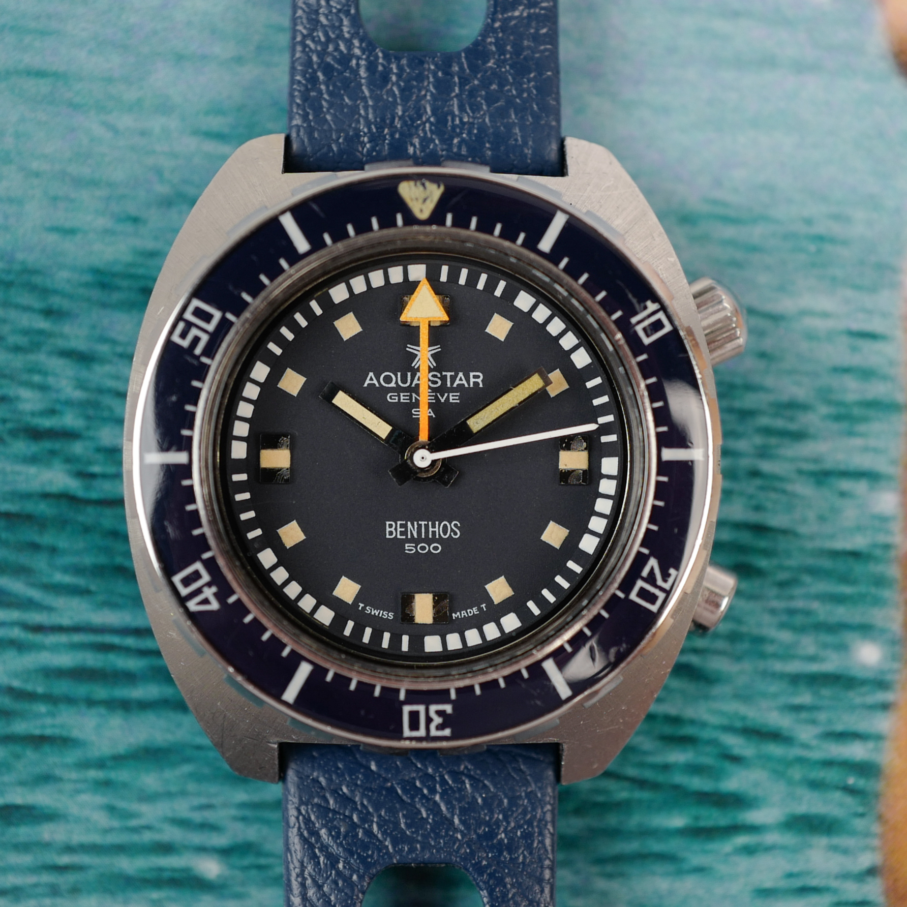 AQUASTAR Benthos 500 + Thermomètre, Deep Diver (Vintage 1960)