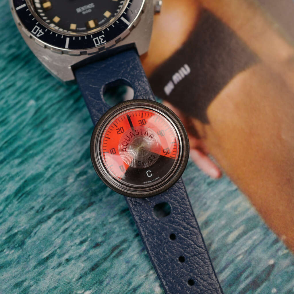 cafe-noir-montre-vintage-marseille-horloger-aquastar-benthos-500-deep-diver-1960-thermometre