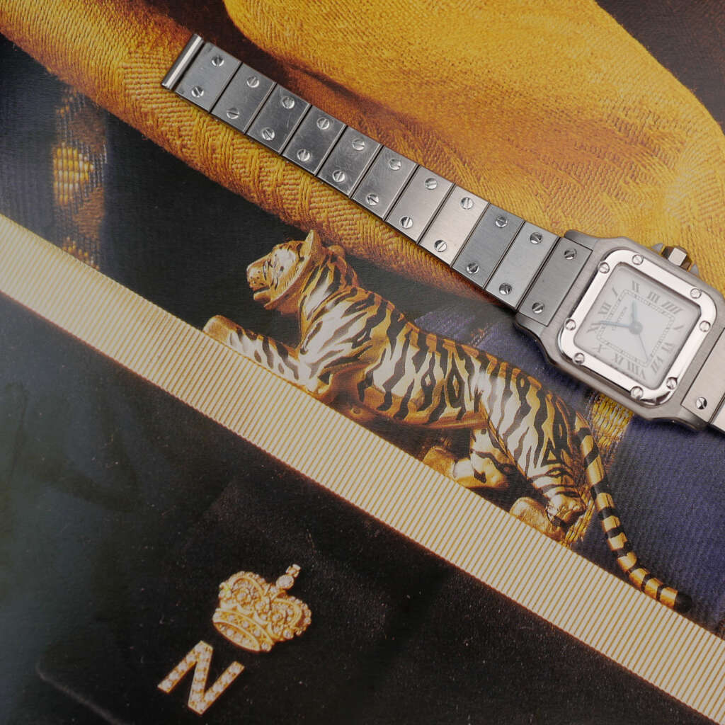 cafe-noir-montre-vintage-marseille-horloger-cartier-santos-galbee-petit-modele-acier-automatique-1990