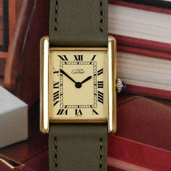 cafe-noir-montre-vintage-marseille-horloger-cartier-tank-must-grand-modele-dore-mecanique-1980
