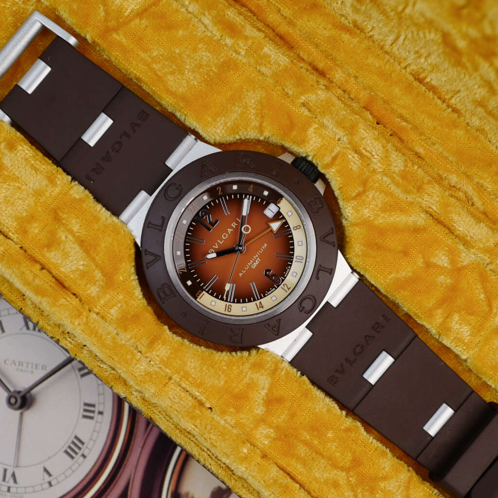 cafe-noir-montre-vintage-marseille-horloger-bulgari-aluminium-gmt-fender-limited-edition-2024-full-set