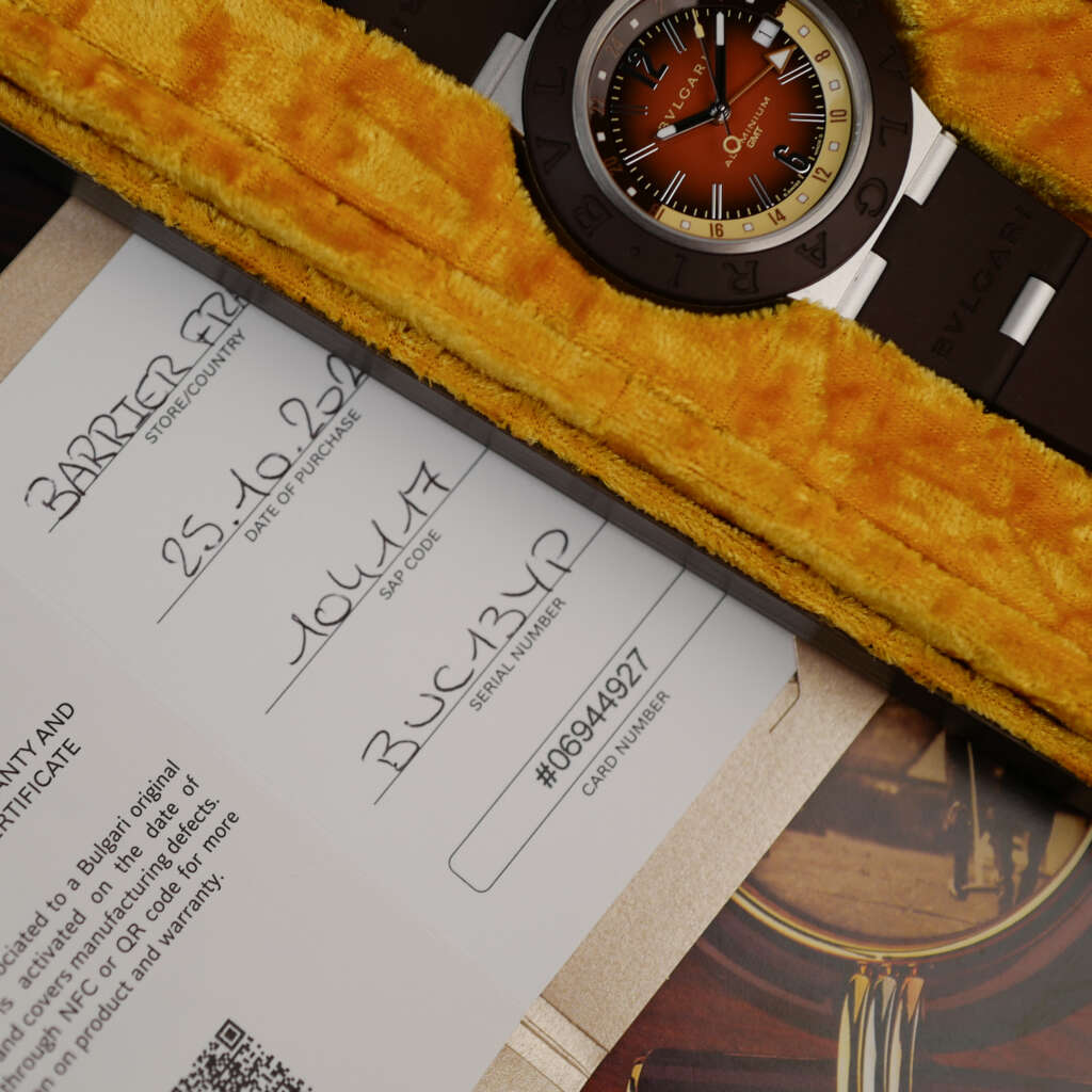cafe-noir-montre-vintage-marseille-horloger-bulgari-aluminium-gmt-fender-limited-edition-2024-full-set