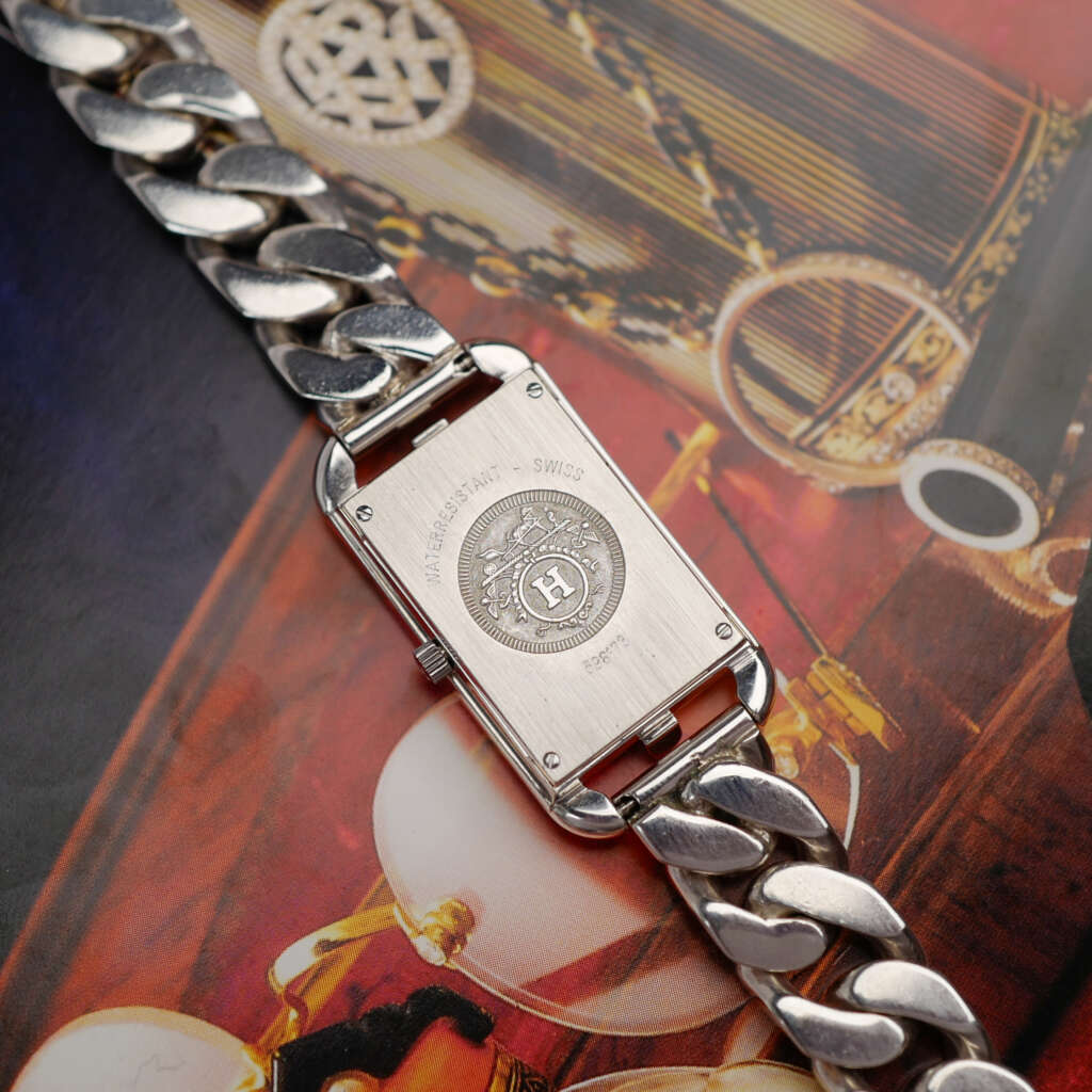 cafe-noir-montre-vintage-marseille-horloger-hermes-nantucket-chaine-argent-massif-1990