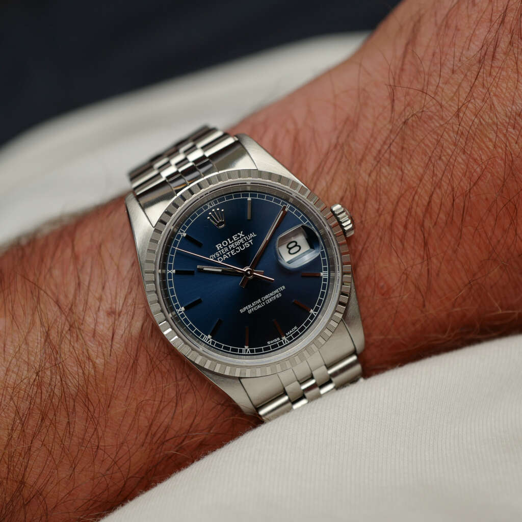 cafe-noir-montre-vintage-marseille-horloger-rolex-datejust-16200-jubilee-bleu-1991