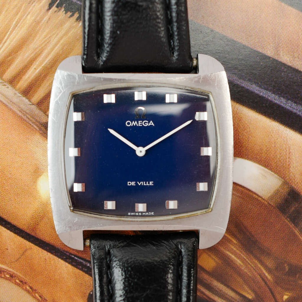 cafe-noir-montre-vintage-marseille-horloger-omega-de-ville-blue-tv-dial-1980
