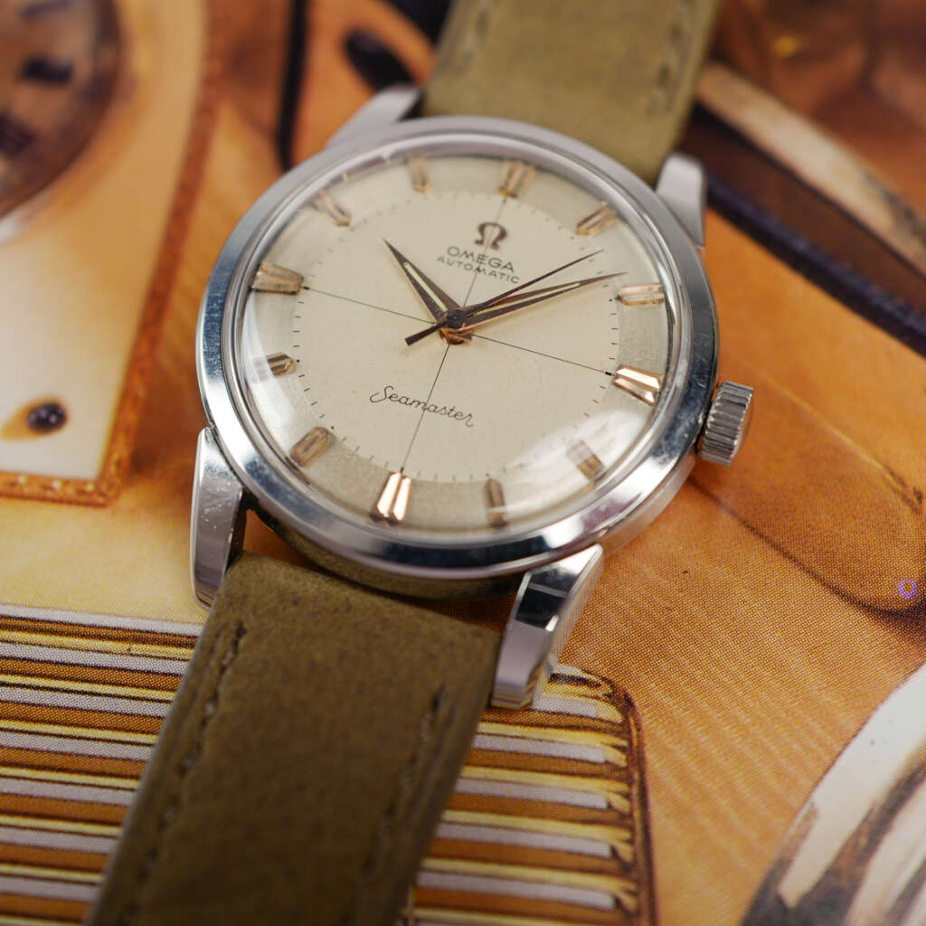 cafe-noir-montre-vintage-marseille-horloger-omega-seamaster-cross-hair-cadran-bicolore-automatique-1950