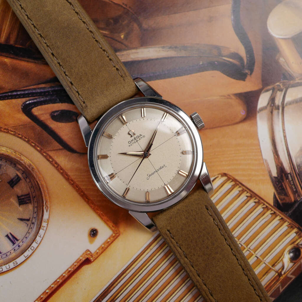 cafe-noir-montre-vintage-marseille-horloger-omega-seamaster-cross-hair-cadran-bicolore-automatique-1950